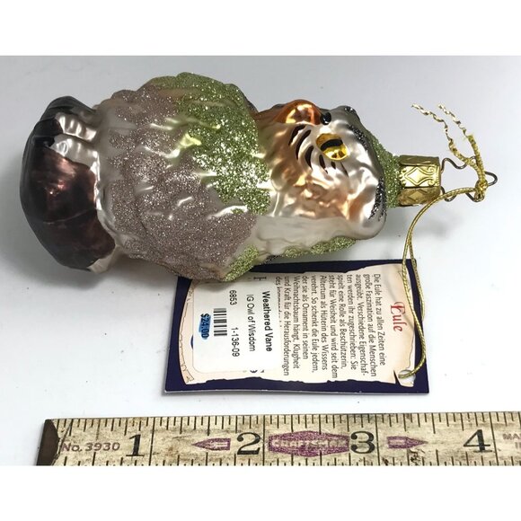 German Inge-Glas Owl Ornament Woods Watch Original Tag IG Owl of Wisdom - Picture 3 of 4